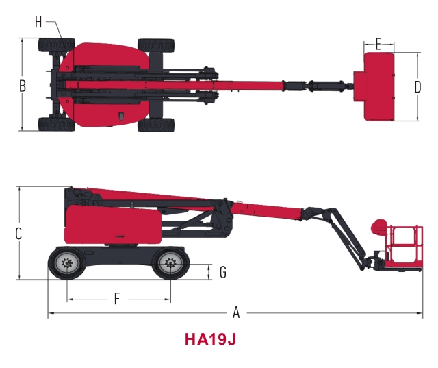 Diesel Articulating Boom Lift HA19J